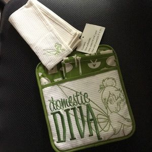 Disney Tinker Bell “Domestic Diva” Pot holder set